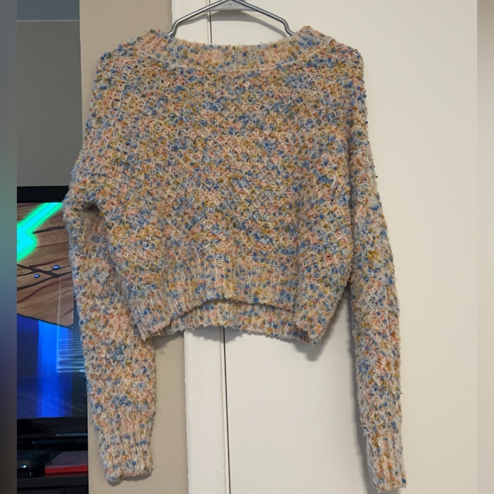 MADE WITH LOVE BY FCT Women’s Cropped Confetti Sweater MEDIUM